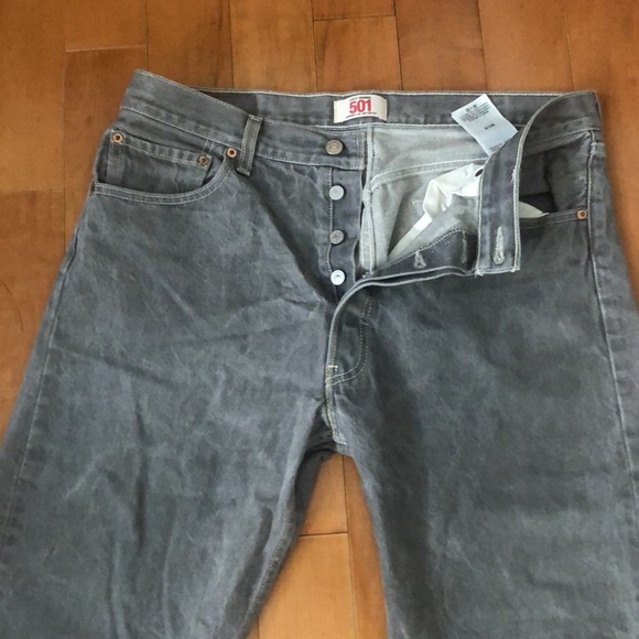 S O L D Levi’s 501 Grey Wash W 36 L 32 - Picture 4 of 7